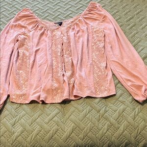 Daytrip Light Pink Lace Women's Blouse